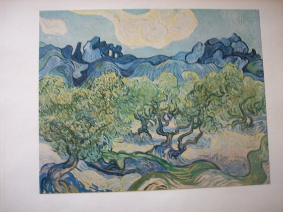 1952 full Color Art Plate /" The Drawbridge /" by Van Gogh Lithograph Litho