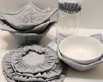 Bowl Cozies (Potholders) and Bowl Covers - Handmade - Microwaveable - Washable - Dryable - Kitchen Linens