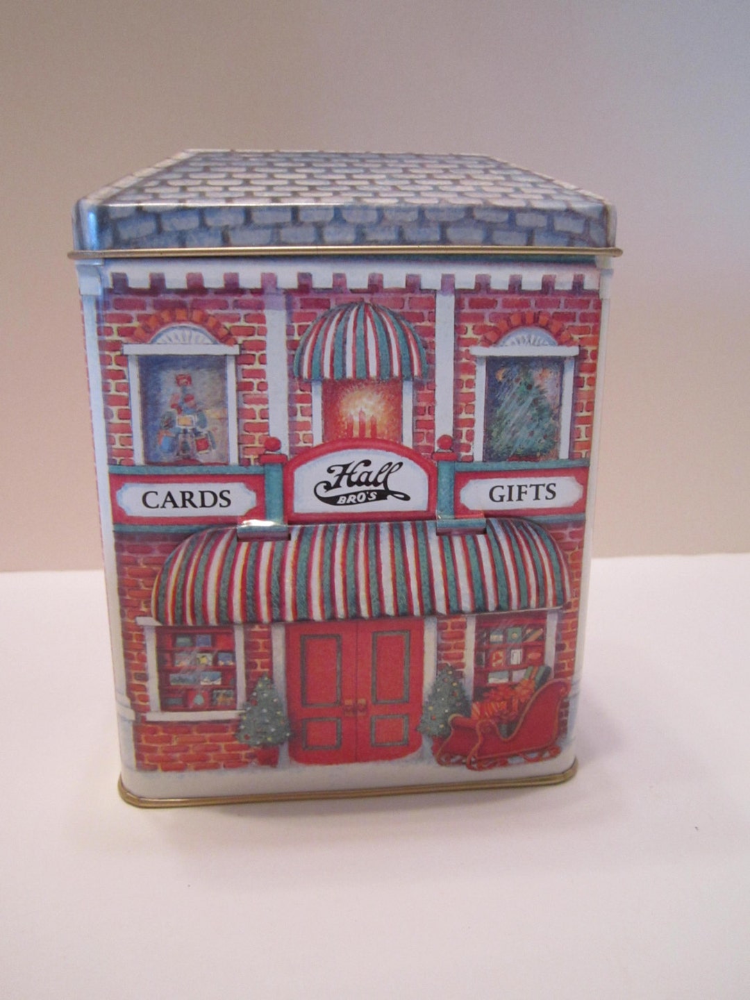 1995 Vintage Hallmark Gift Cards Container Tin Storage Box for Gift