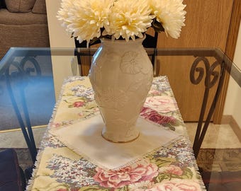 Table Runners/Toppers/Pillow Cover/Ribbons - Shabby Chic Floral - Cottagecore Decor - Farmhouse