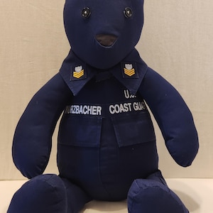 Custom Military Uniform Memory Bear: Handmade Keepsake image 5
