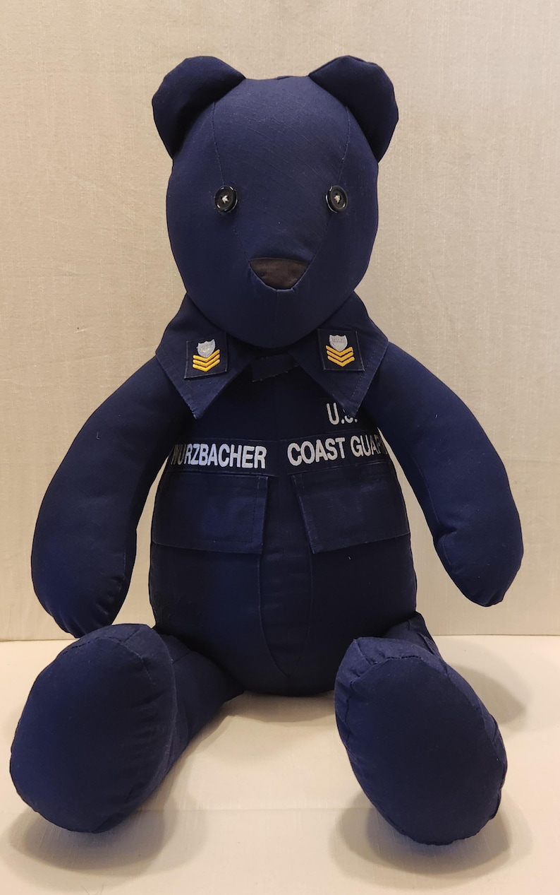 Custom Military Uniform Memory Bear: Handmade Keepsake image 5
