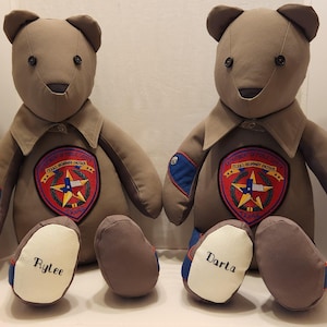 Custom Military Uniform Memory Bear: Handmade Keepsake image 13