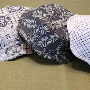 Microwave Bowl Cozies: Quilted Cotton, Farmhouse Set of 3