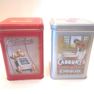 Cadbury Candy Vintage Tins - Set of 2 - Made in USA by Cadbury USA - Collectible Cadbury Tins