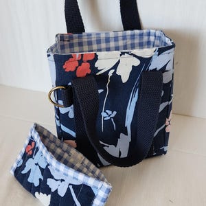 Handmade Lined Tote Bag- Small Size with Eyeglass Case