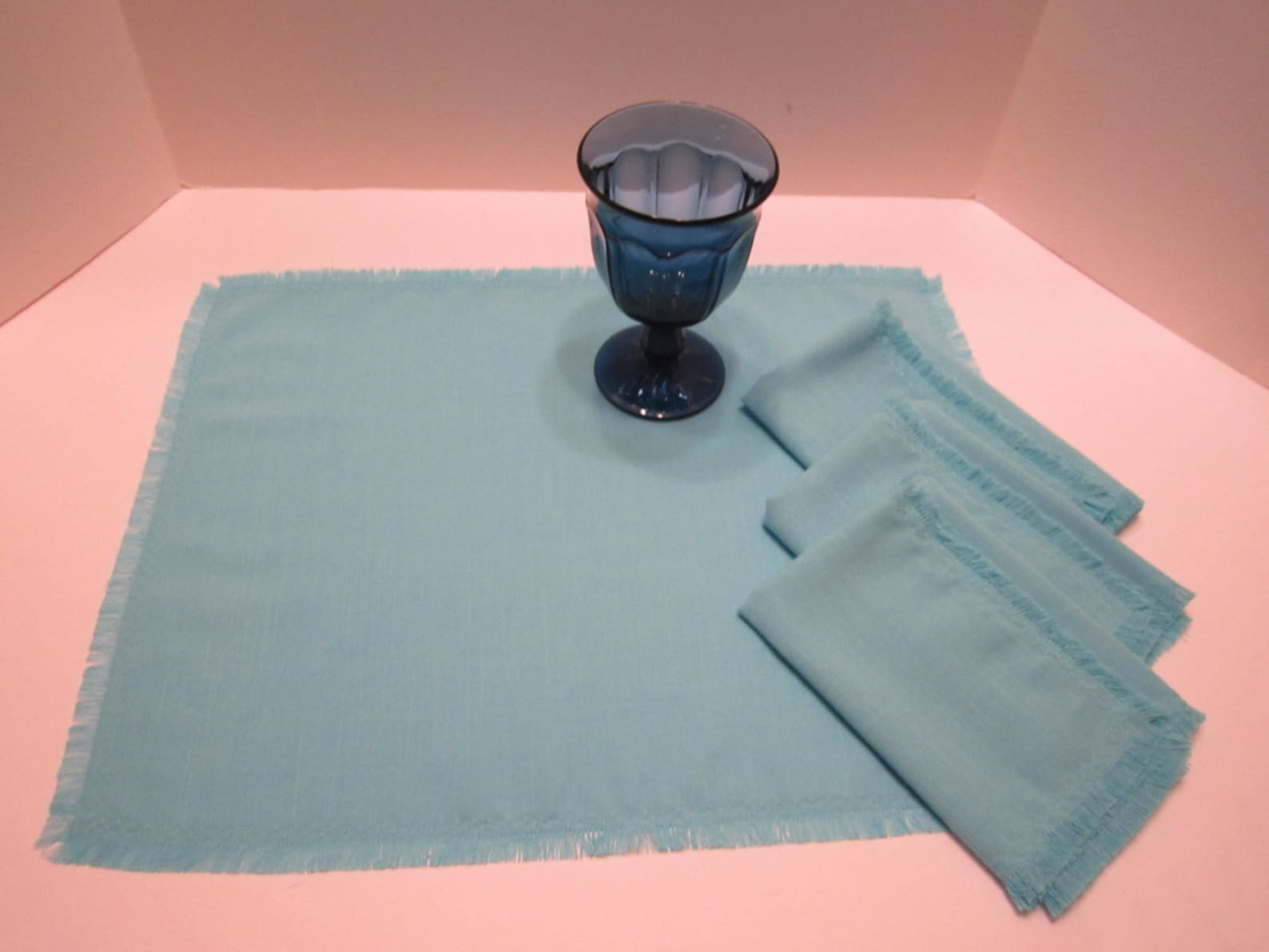 Linen Like Fabric Napkins/placemats Place Mats With Fringed Etsy