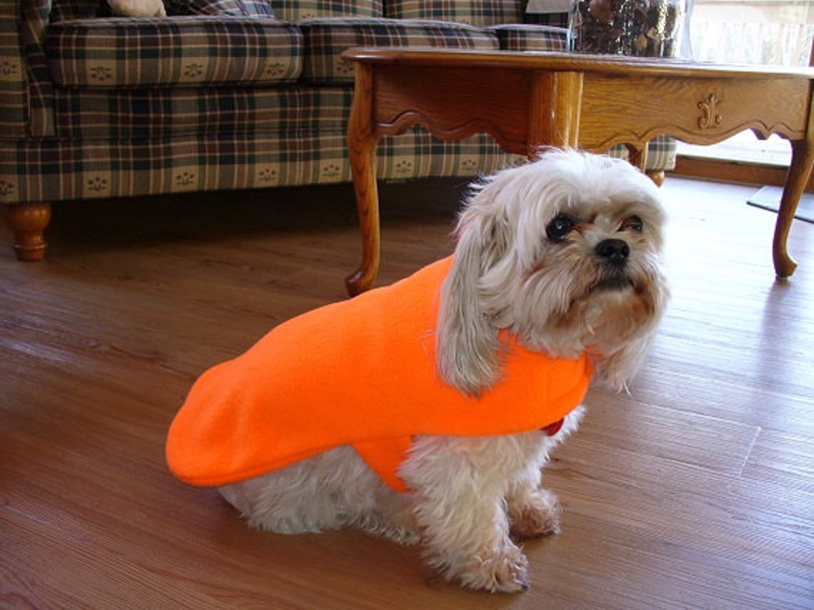 Dog Coat Blaze Orange 5 Sizes Etsy