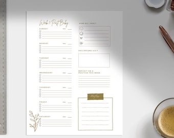 Postpartumplanner| Digitale postpartumplanner/dagboek