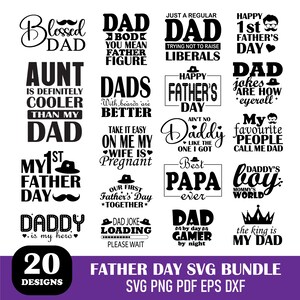 Lustige Dad Life Zitate Digital Download Bester Dad überhaupt Vatertag SVG Bundle DIY Shirt Designs Papa Grandpa Cricut Glowforge Files