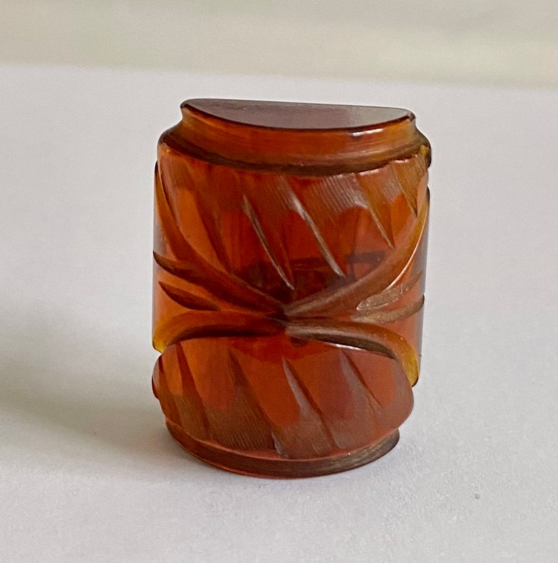 Chunky Root Beer Bakelite Button Unusual Shank