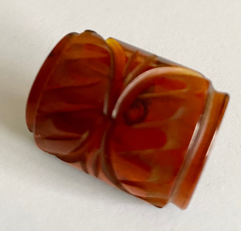 Chunky Root Beer Bakelite Button Unusual Shank