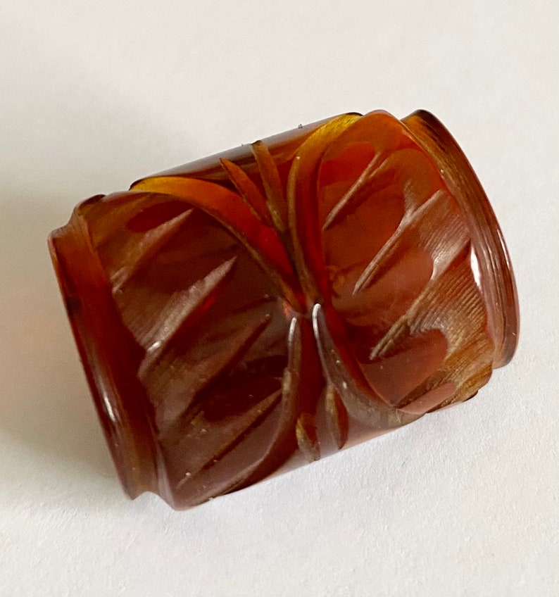 Chunky Root Beer Bakelite Button Unusual Shank