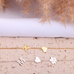 Benutzerdefinierte Buchstabe Armband Silber erste Armband Gold Paw Print Armband Initial und Paw Print Armband personalisierte Buchstabe Initial Armband