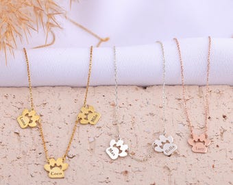 Personalized Sterling Silver Paw Print Necklace - Pet Memorial Jewelry