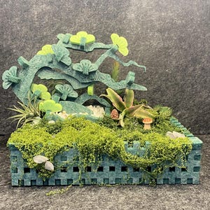 Modular Plant Pot Craft Kit,Low-Maintenance Zen Decor for Home or Office,Hand crafted Table Home Decor, Indoor Planter,miniature landscape