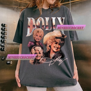 Dolly Parton Vintage Hiphop Country-tröja, Dolly Parton Bootleg Rap-tröja, Unisex Cowboy Cowgirl-t-shirt, Rolig Grafisk Streetwear bild 3