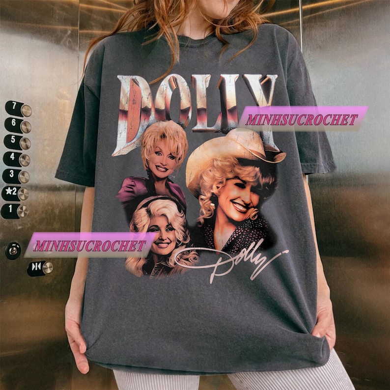 Dolly Parton Vintage Hiphop Country-tröja, Dolly Parton Bootleg Rap-tröja, Unisex Cowboy Cowgirl-t-shirt, Rolig Grafisk Streetwear bild 3
