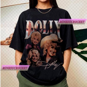 Dolly Parton Vintage Hiphop Country-tröja, Dolly Parton Bootleg Rap-tröja, Unisex Cowboy Cowgirl-t-shirt, Rolig Grafisk Streetwear bild 5