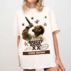 Chris Brown Breezy Bowl XX T-Shirt, Chris Brown Album Shirt, Chris Brown Concert Tee, Chris Brown Merch, Fan Gift Tour Shirt