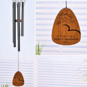 Memorial Wind Chimes, Memorial Gift Wind Chime, Sympathy Gift, Personalized Wind Chimes, Gift for Loss of Loved One, Customized Memorial
