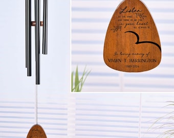Memorial Wind Chimes, Memorial Gift Wind Chime, Sympathy Gift, Personalized Wind Chimes, Gift for Loss of Loved One, Customized Memorial