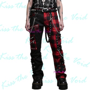 Black and red punk pants - Etsy 日本