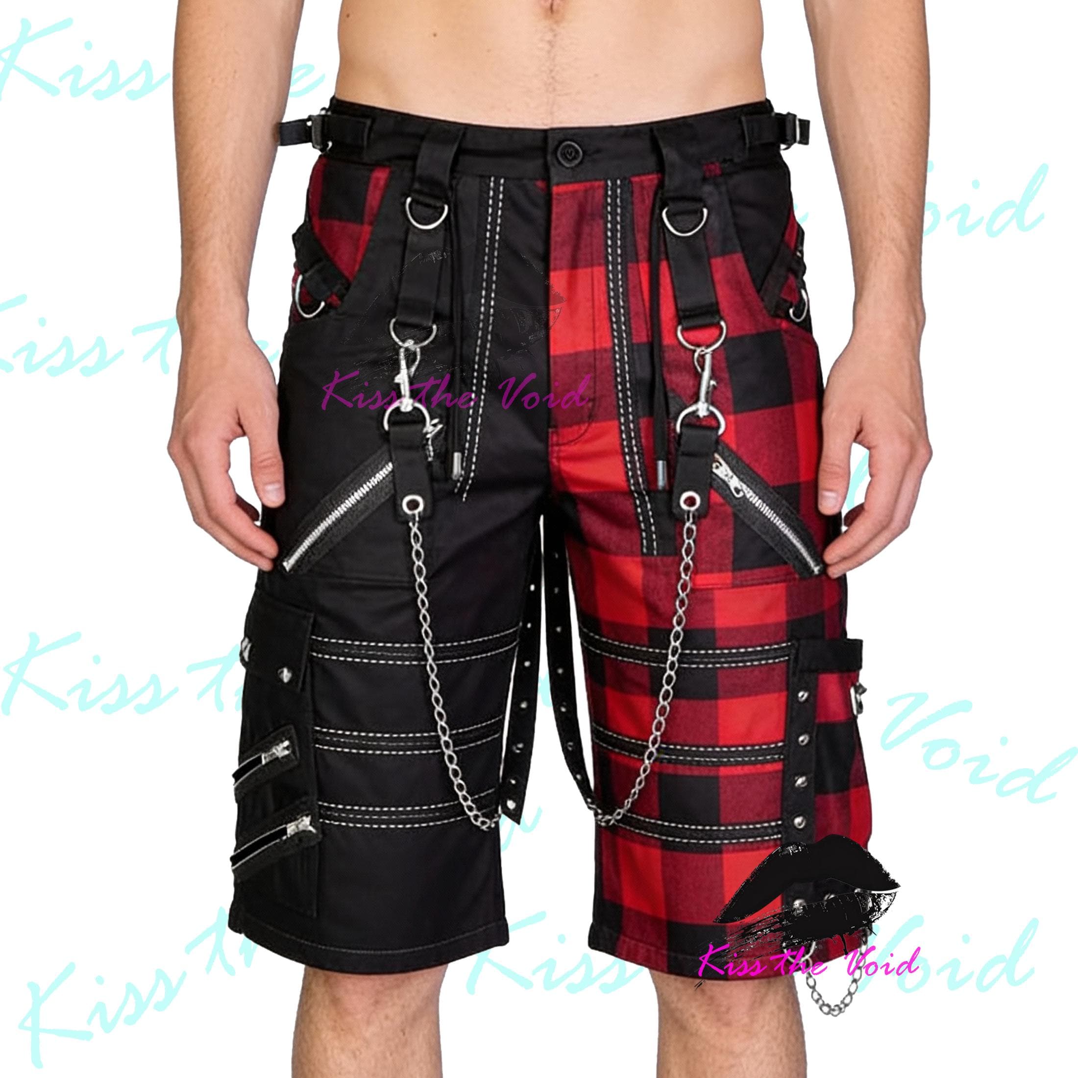 Plaid Punk Shorts for Men - Etsy