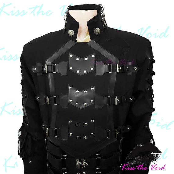 HELLRAISER Long Black Gothic Coat - Pinhead Inspired Cotton Trench