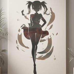 Milim Nava Minimalistisches Poster - Elegante Anime Wandkunst | Neutrale ästhetische Dekoration für subtile Slime Fans & moderne Innenräume