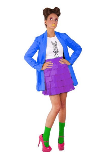 Image of Wonderland Collared "Mad Hatter Swing Coat' Limited Edition - Blue