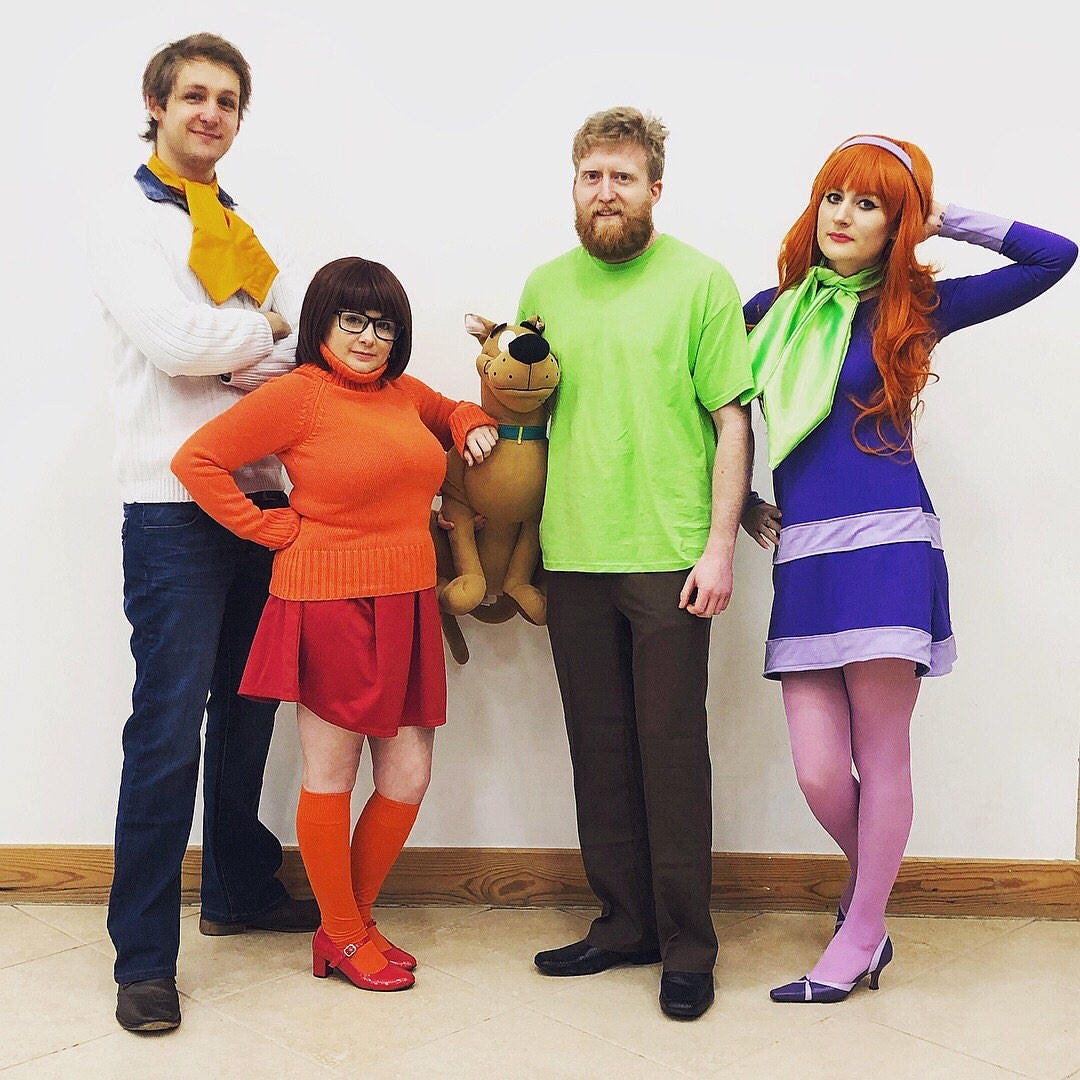 Scooby Doo cosplay Daphne Mystery inc. costume dress & scarf | Etsy