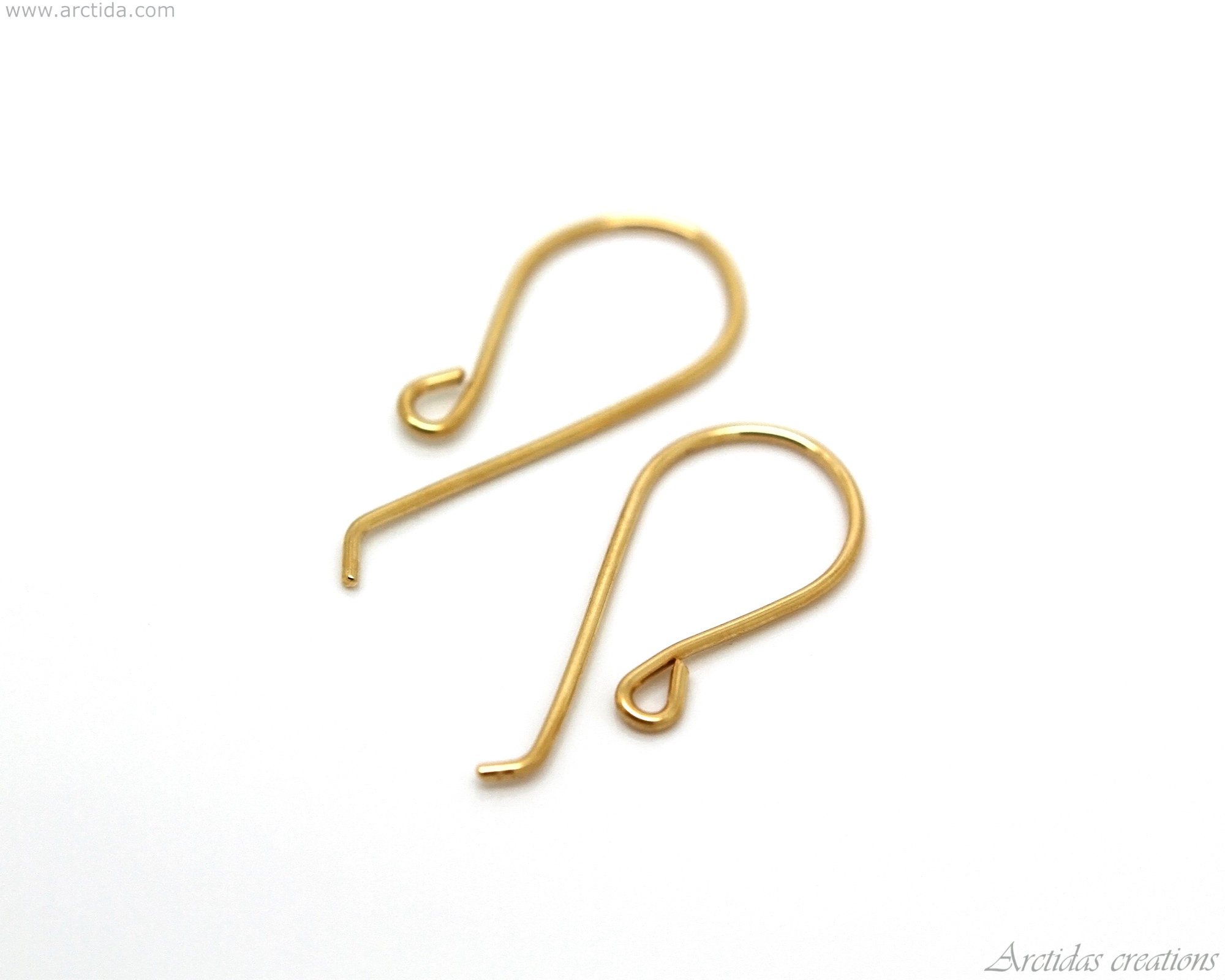 2pairs4pcs 18k Gold Filled Earring Wiresearring Hooks Gold Earring Hooks  Forward Facingearring Wires for Jewelry Making 189mm 