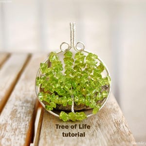 Wire Wrap Tree of Life Pendant Tutorial DIY Necklace PDF Wire Wrapping Jewelry Pattern Beginner Beaded Accessory Making Guide