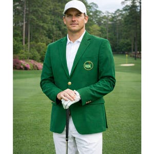Mens Golf Green Coat Jacket Golden Button | Golf Tournament Coat | Green Golf Blazer | Golf Green Jacket | Sport Green Blazer
