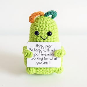 Ensemble inspirant d'ornements au crochet et de cartes émotionnelles – petit cadeau attentionné pour collègues, amis, cadeau de santé mentale pour elle, lui