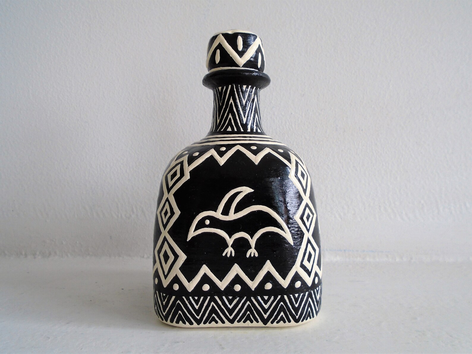 Decorative Tequila Bottle With Afrocentric Design And Etsy