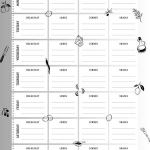 Weekly Meal Planner Printable – A4 & US Letter PDF | Meal Prep Organizer | Instant Download Template