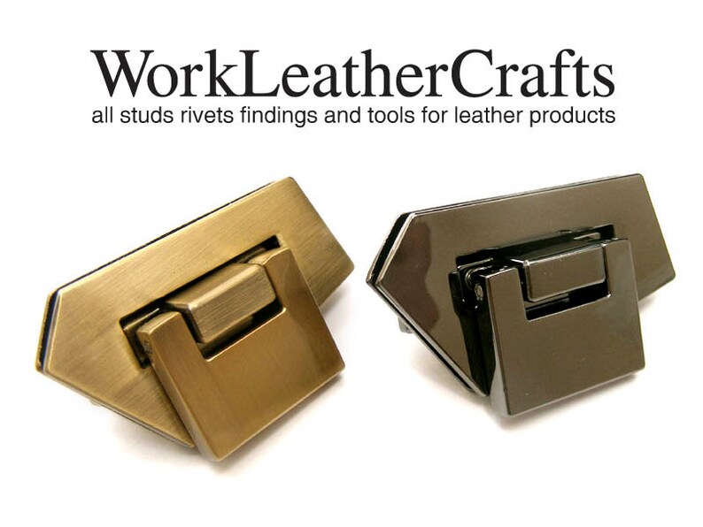 2pcs ASYMETRY Bar Lock With Flip Closure Purse Lock for Purse Clutch