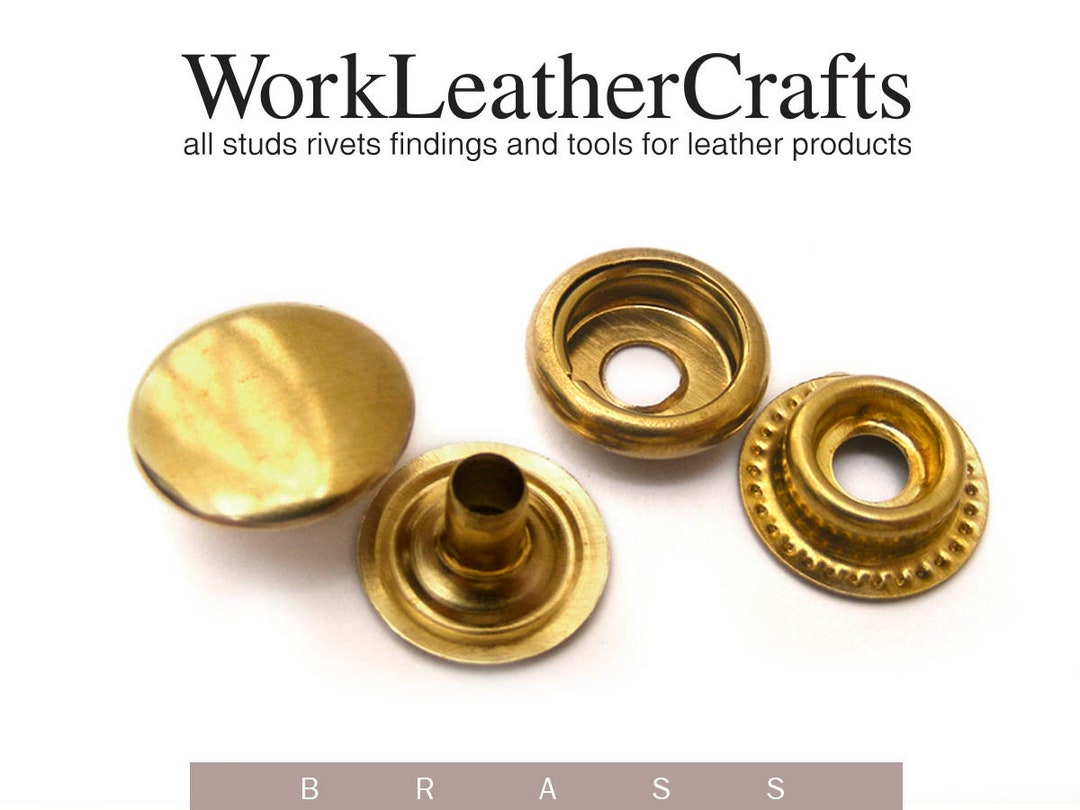 BRASS / 10sets 15mm SNAPS Fasteners Press Stud Poppers Ring Etsy