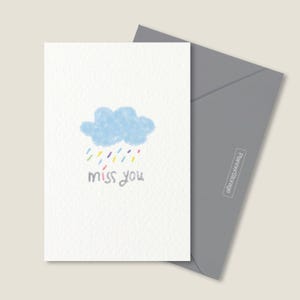 Cartão de saudades, cartão de amor, cartão de pensamento em você para amigos, amantes, família | Download digital instantâneo em PDF