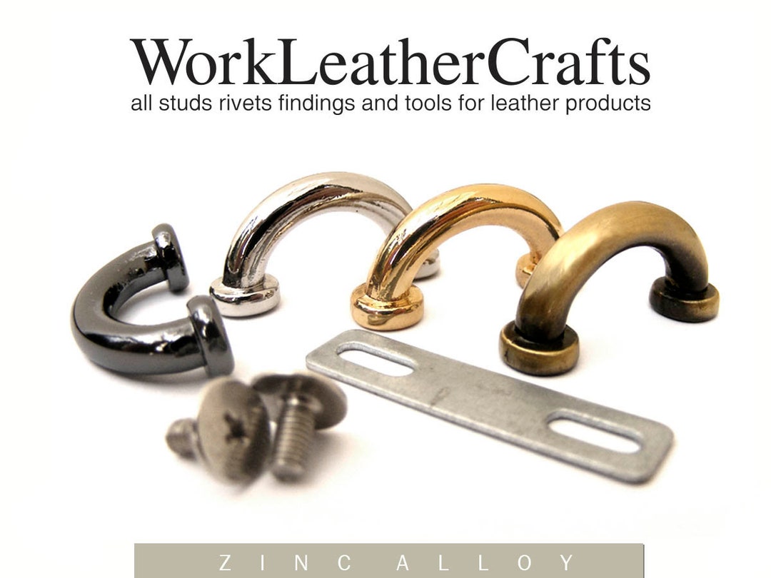 4pcs 1518mm ZINC Alloy SCREW BACK Dring Purse Hardware Finding for