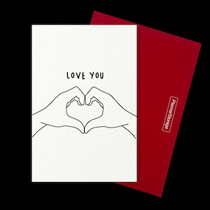 I Love You K-Pop Herz Handzeichensprache mit druckbarer Karte für Sie, Ihn, Jugendliche, Denk an Dich Karte | Sofortiger digitaler Download PDF