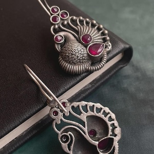 Bird Shape Oxidized Antique Earring