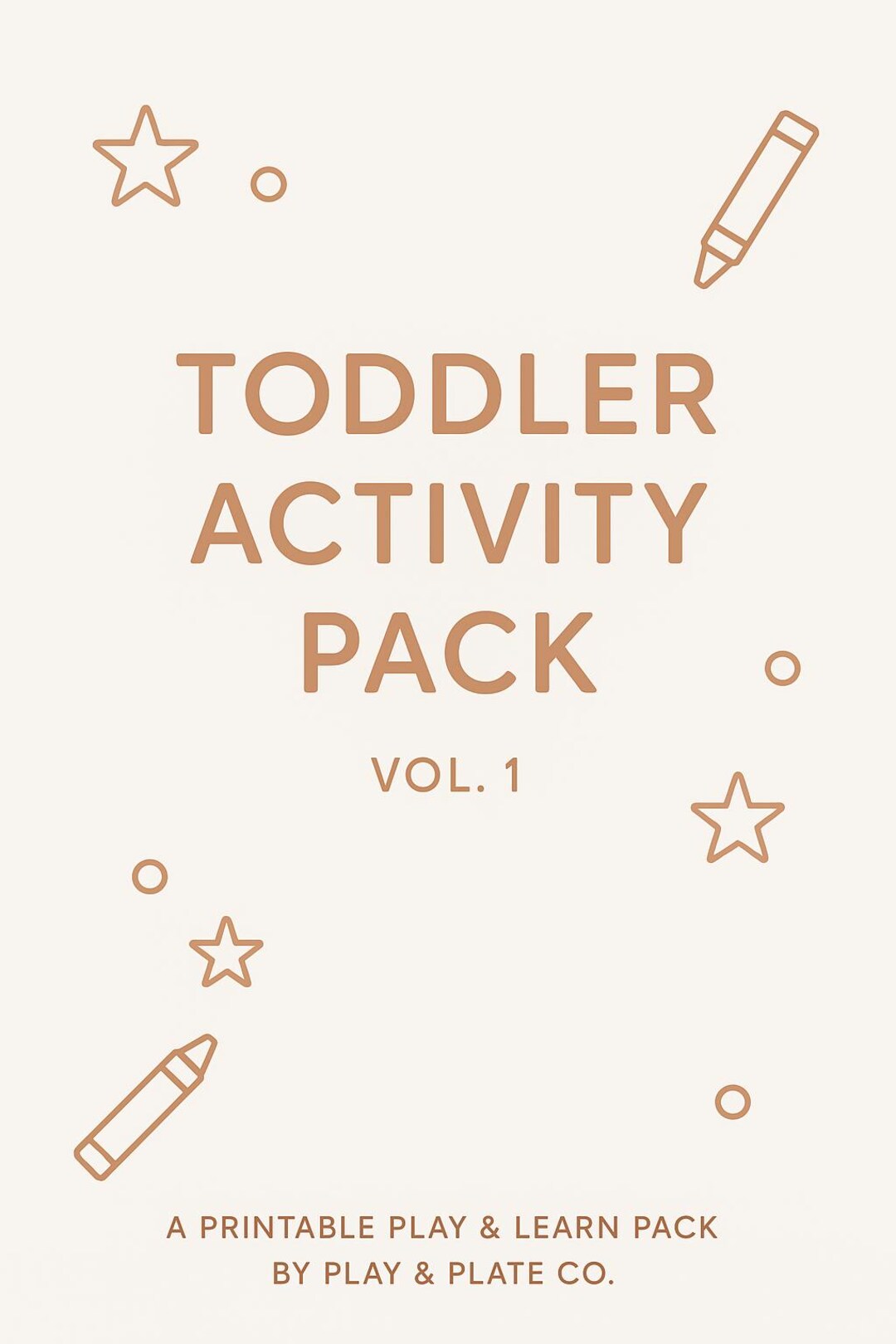 Toddler Activity Pack Vol. 1 - Etsy