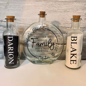 Sand Ceremony Set for Wedding, Unity Candle Alternative, Perfectly Blended Custom Design, Wedding Decor Sand Unity Set - Personalized