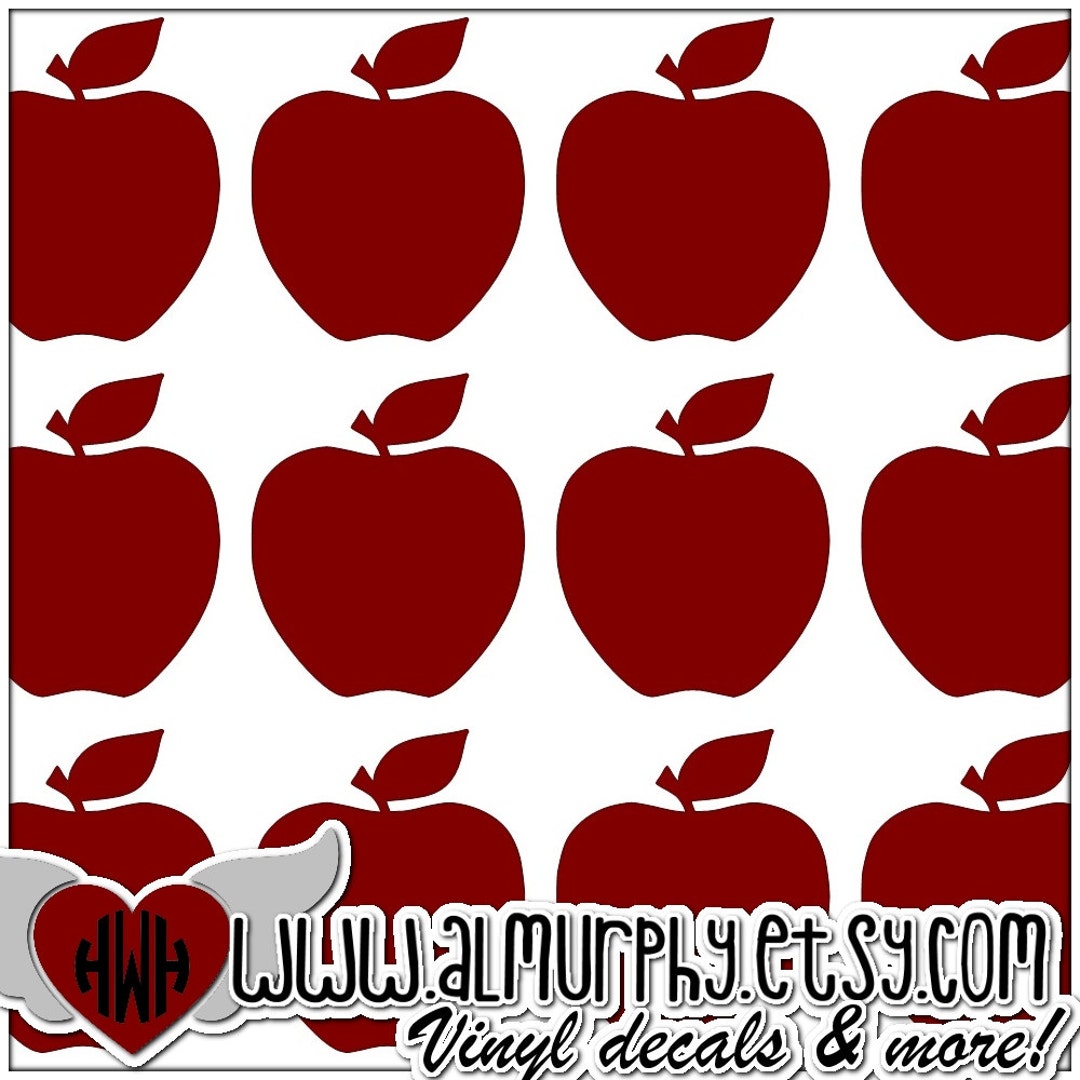 Apple Decals Set Vinyl Apple Decals Envelope Seals Etsy