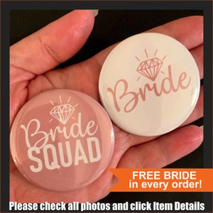 Bachelorette Party 2.25 inch Buttons - Wedding Party Favors - Bride, Bride Squad, Rehearsal Name Tags, Bach Party Pins - Bachelorette Style2
