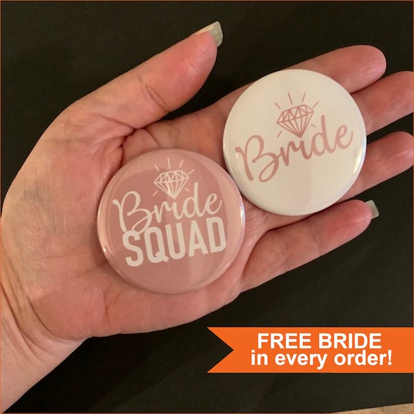 Bachelorette Party 2.25 inch Buttons - Wedding Party Favors - Bride, Bride Squad, Bachelorette pin back buttons - Bach Bash Party - Style2