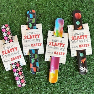 Valentines Slap Bracelet Valentines. Have a Slappy Valentines Day! Kids Valentines Party Favors - Valentines for Kids - Non Candy Valentine